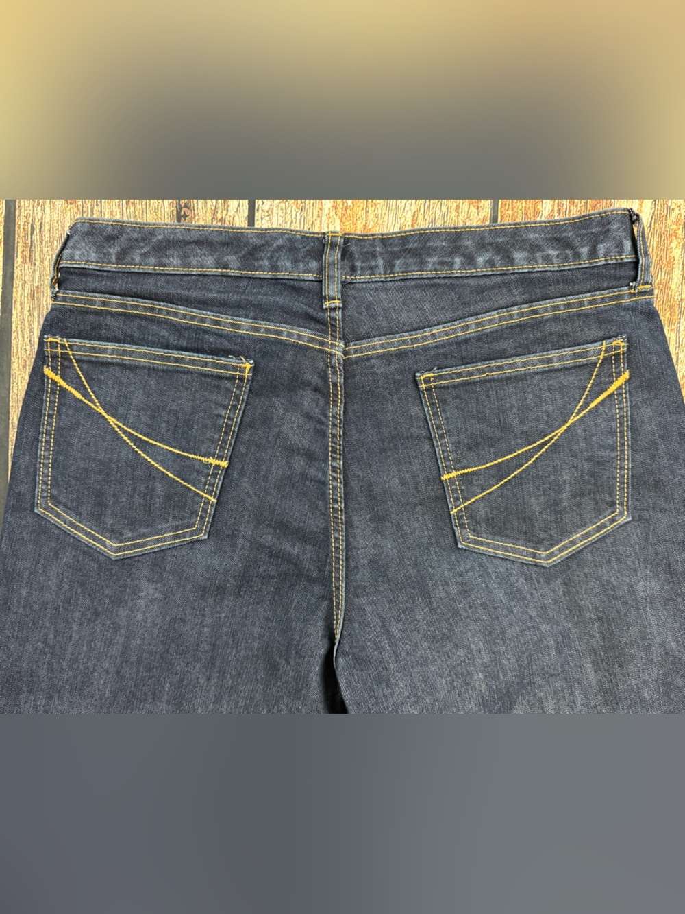 1969 GAP Women’s Curvy Straight Blue Denim Jeans, Dark Wash Size 14/32A - Picture 12 of 12